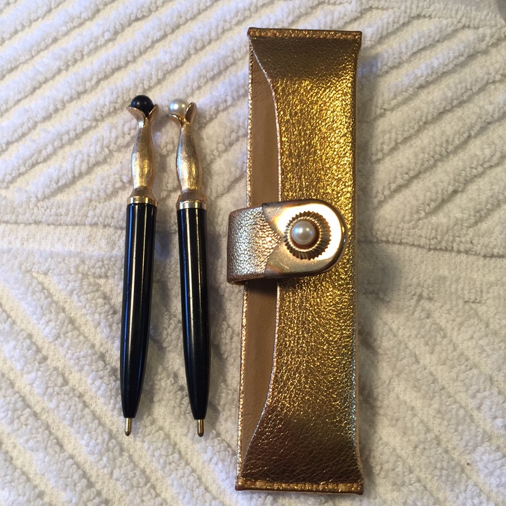 Vintage MetalArt mini pen/case set